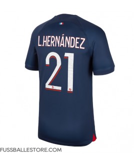 Günstige Paris Saint-Germain Lucas Hernandez #21 Heimtrikot 2023-24 Kurzarm